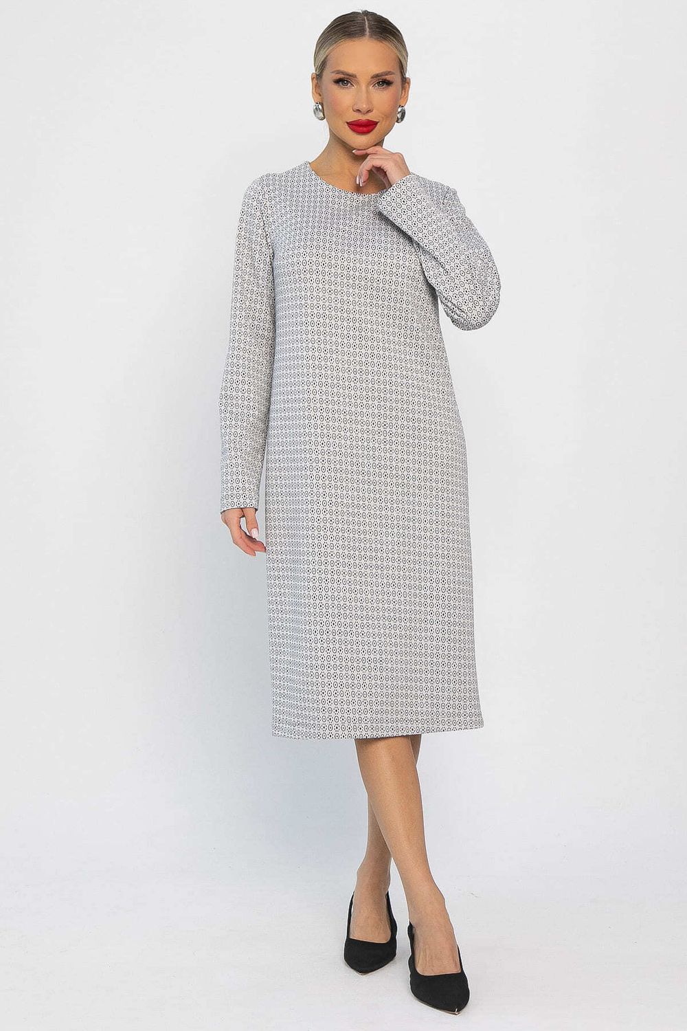 Платье трикотажное Лаурель (светло-серое) П14248-25М LT Collection