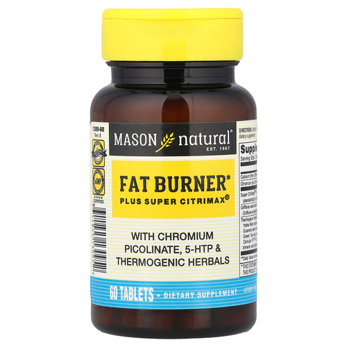 Mason Natural, Fat Burner Plus Super Citrimax, 60 таблеток