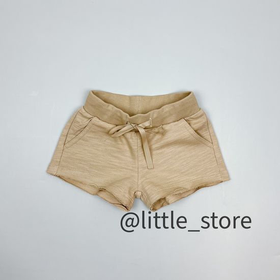 Шорты "Грушевый сад" из футера, Бежевые