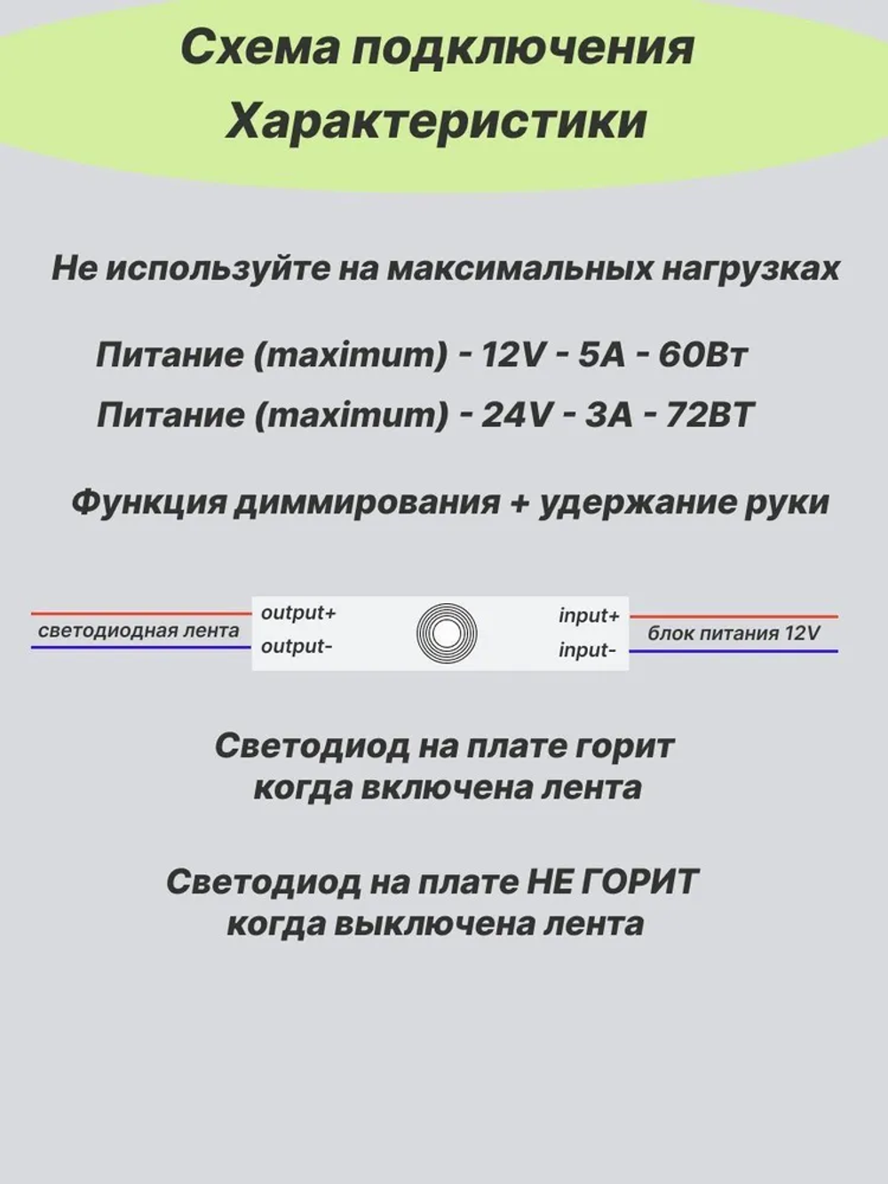 Выключатель сенсорный для Светодиодной ленты с пружиной, диммером в алюминиевый профиль. Диммер для светодиодной ленты