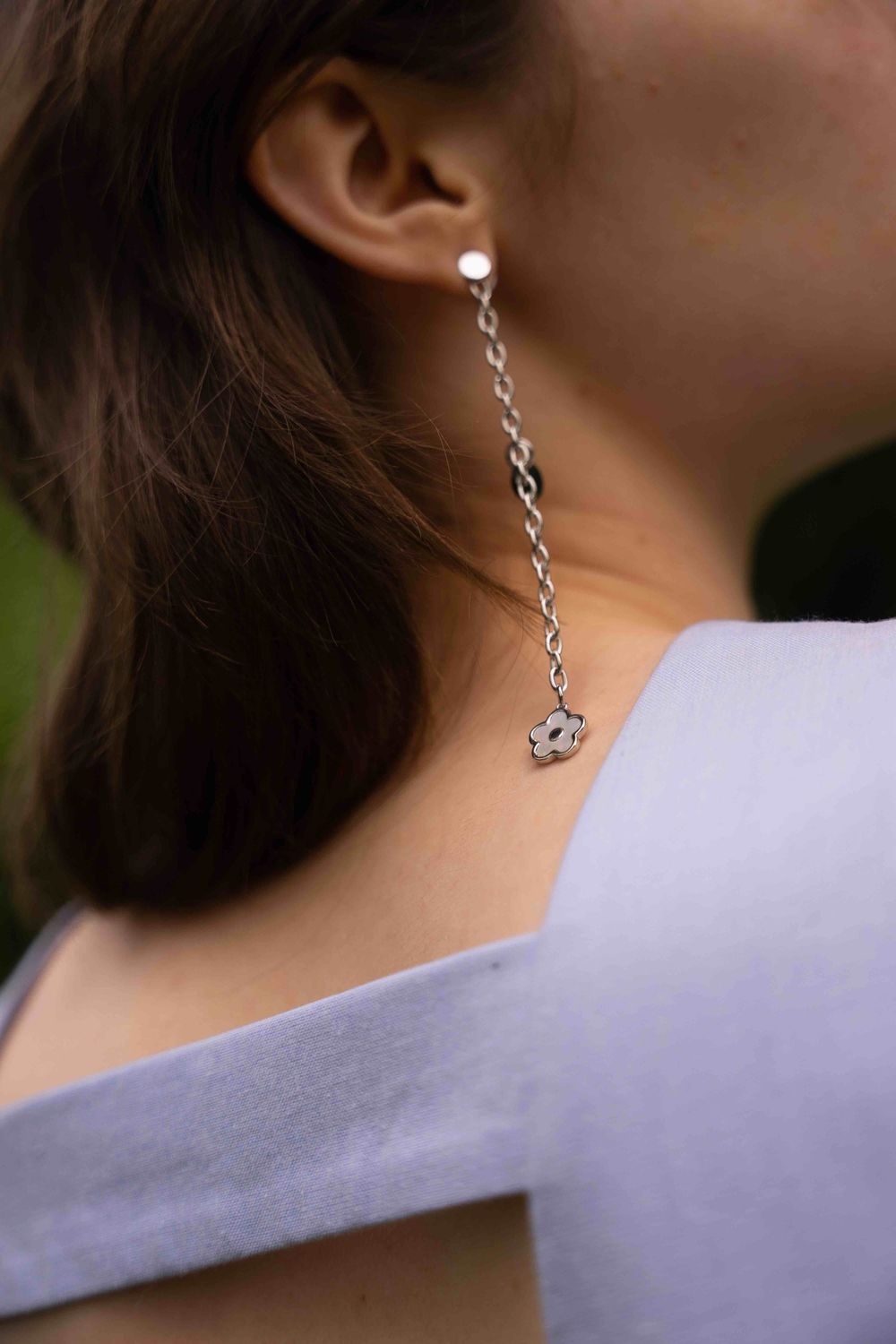 Моносерьга Before.Swine Twins Flower Chain