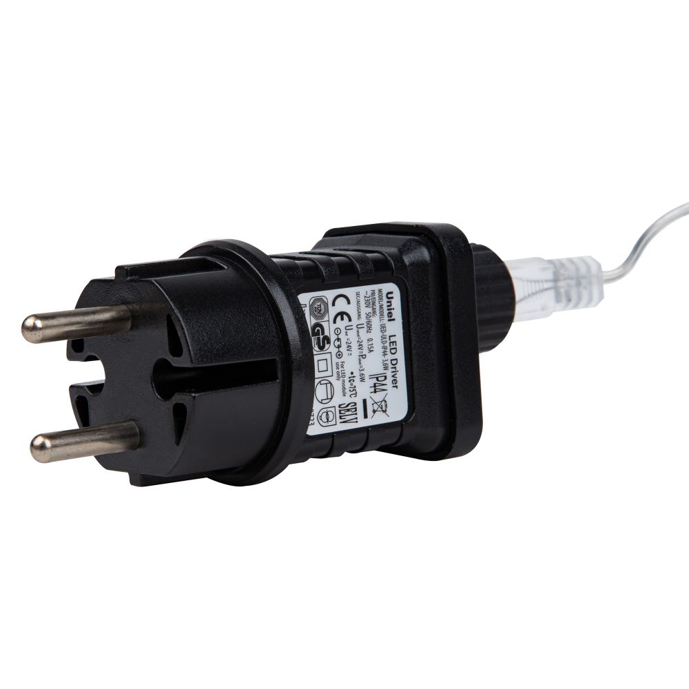 ULD-B12006-195-TTK WARM WHITE IP44 Бахрома светодиодная с эффектом мерцания. 12м. Соединяемая. 195 светодиодов. Теплый белый свет. Провод прозрачный. ТМ Uniel