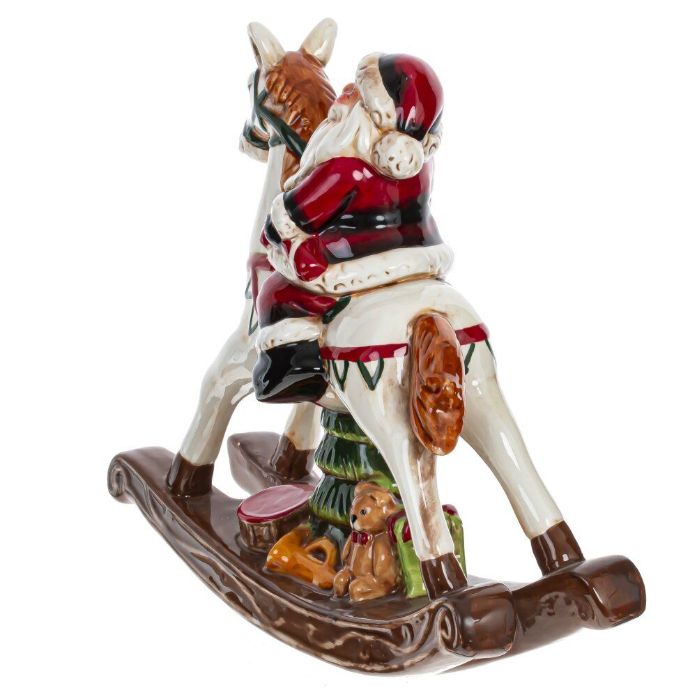 GAEM Фигурка декоративная "Дед Мороз на лошадке", L23 W8 H19,5 см