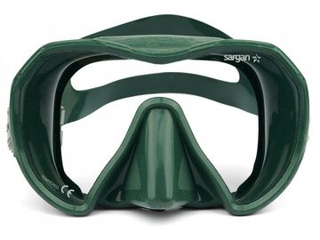 Набор маска+трубка в сумке Sargan Сталкер-Н зеленый/черный