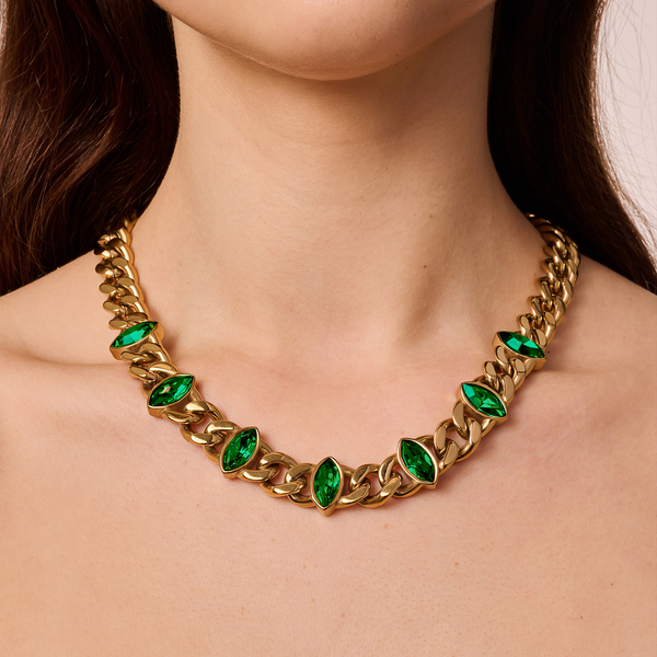 Колье Dyrberg Kern PUNICA SG EMERALD GREEN 470057