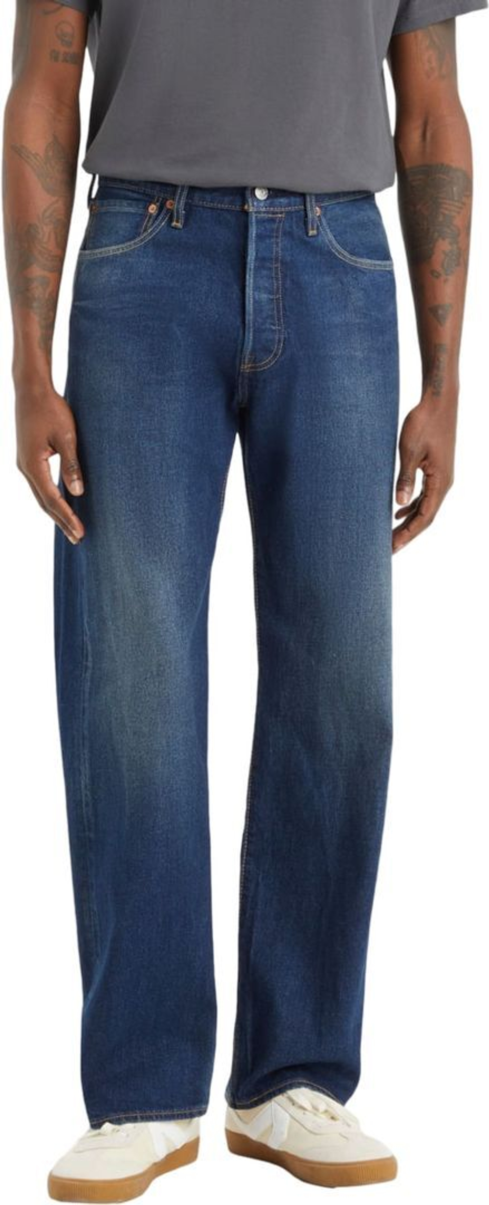 Джинсы Levis 501 LEVI'S ORIGINAL DARK INDIGO - WORN IN синий