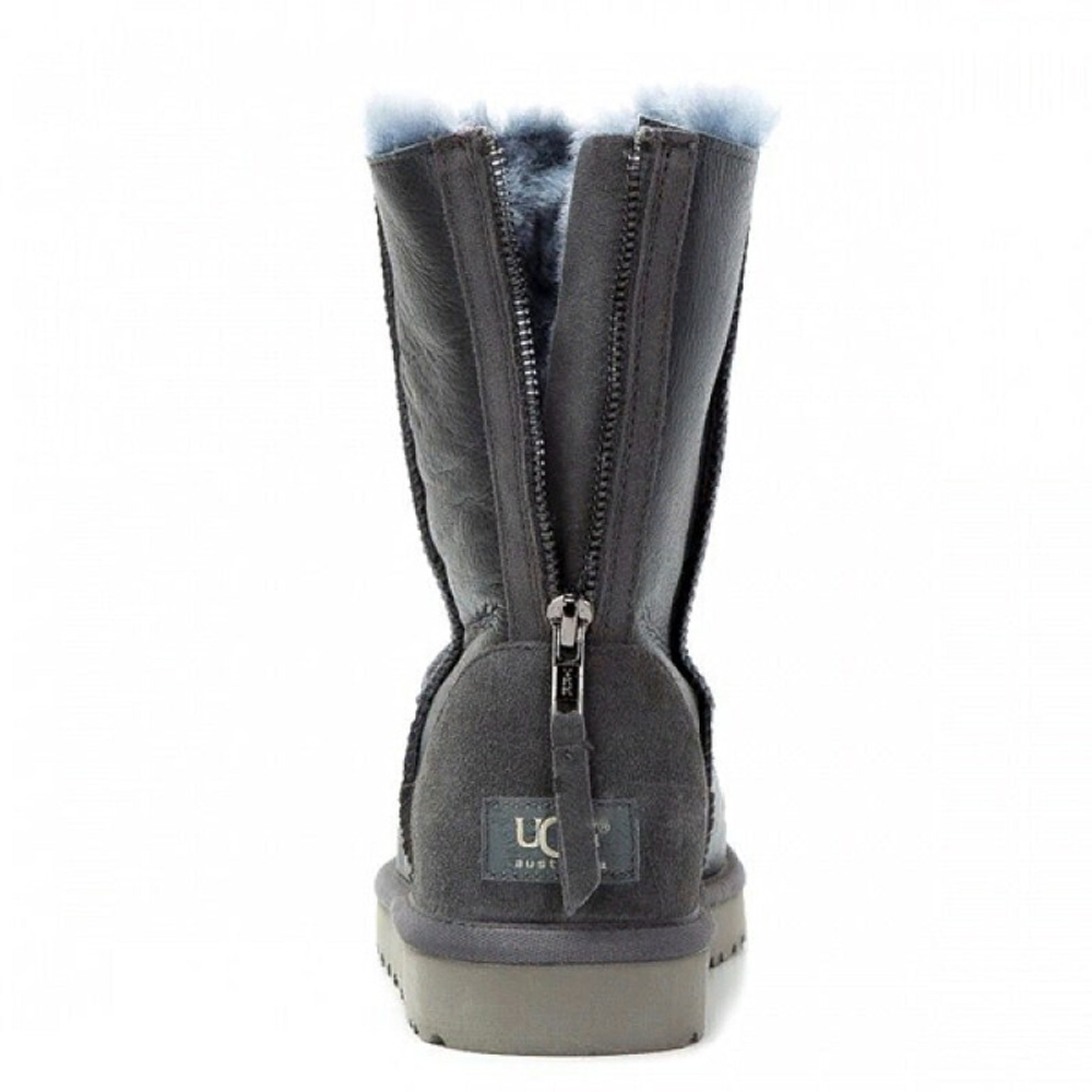 Угги Short Zip Metallic Grey