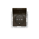 ATLASDESIGN РОЗЕТКА с заземлением со шторками с крышкой,16А,IP20, мех.,быстрозажим. клем., МОККО