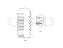 Комплект пыльник и отбойник UNIO DUC-50085