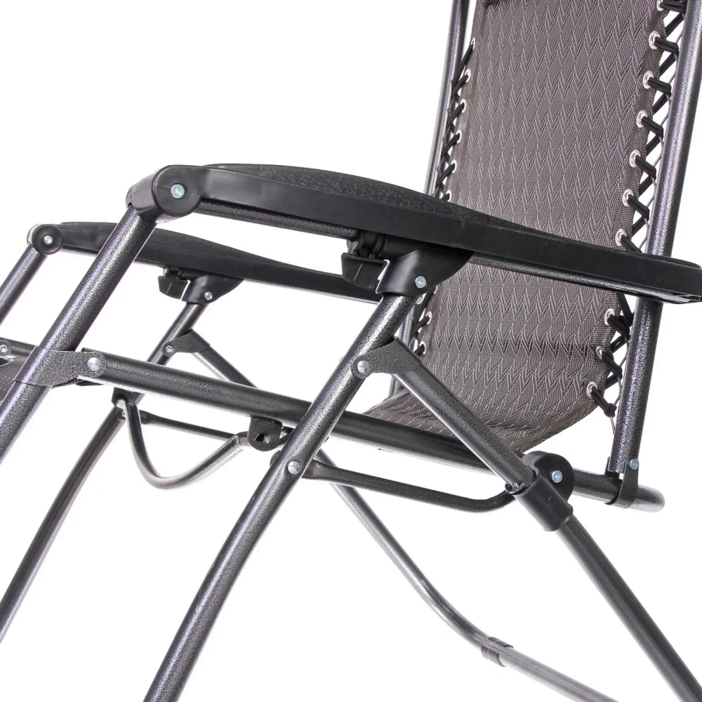 Шезлонг (кресло) 177*64*113см «Уют» с подголовником, 2 положения, коричневый ДоброСад