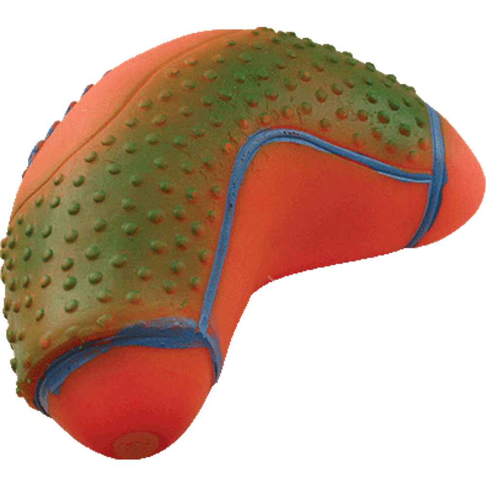 ZOONIK Игрушка для собак "Мяч-рэгби изогнутый", 13 см