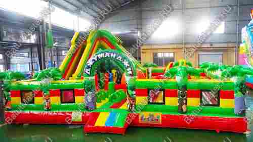 Коммерческий надувной батут "Джунгли" 10*10*5 м