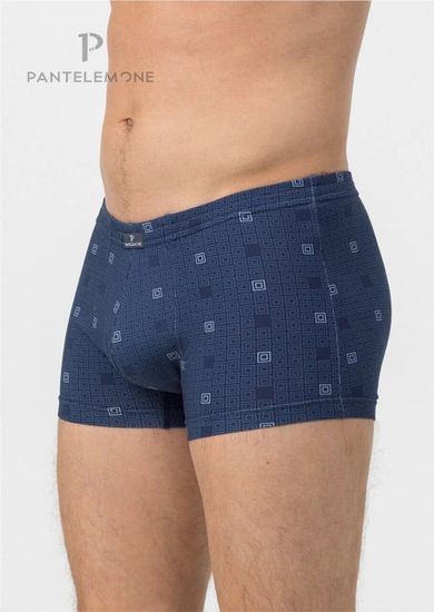 Трусы мужские боксеры Pantelemone PMH-1452, клетка темно-синяя