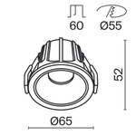 Встраиваемый светодиодный светильник Maytoni Alfa LED DL043-01-10W3K-RD-W