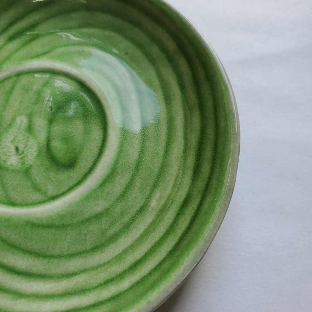 310503.2 Кружка с блюдцем "Зеленый песок" В ПОДАРОЧНОЙ КОРОБКЕ, 100мл, 13*13*6,5, керамика