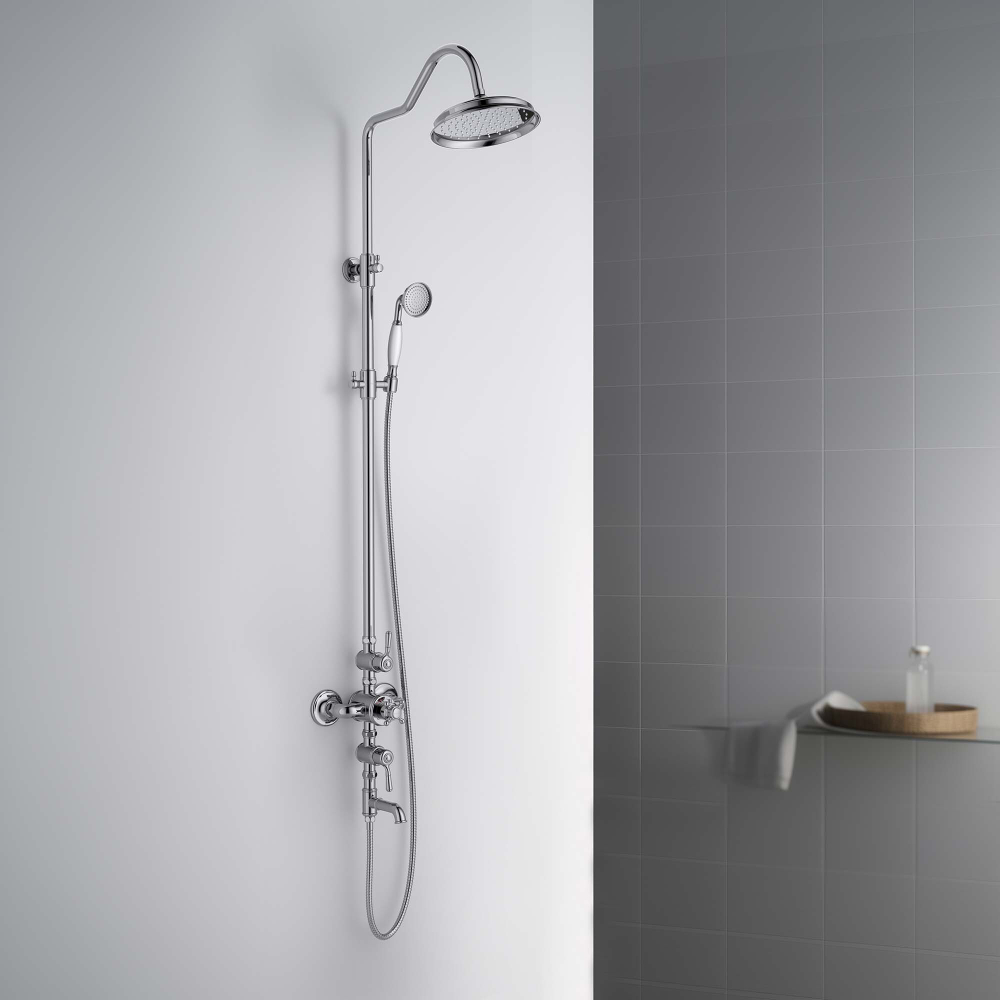 Термостатическая душевая система с изливом AQUATEK AQ2543CR КЛАССИК