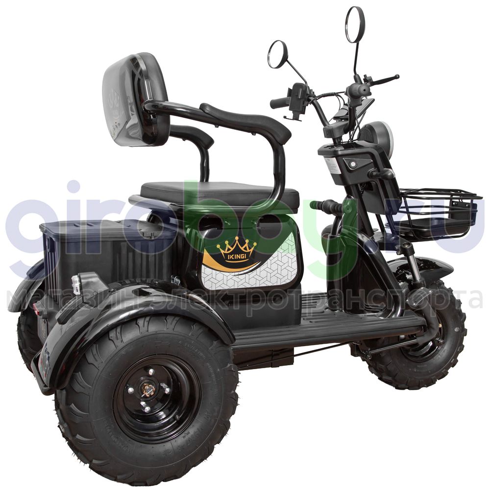 Электротрицикл IKINGI T3 Pro MAX 1000W (60V/30Ah) - Чёрный фото №13