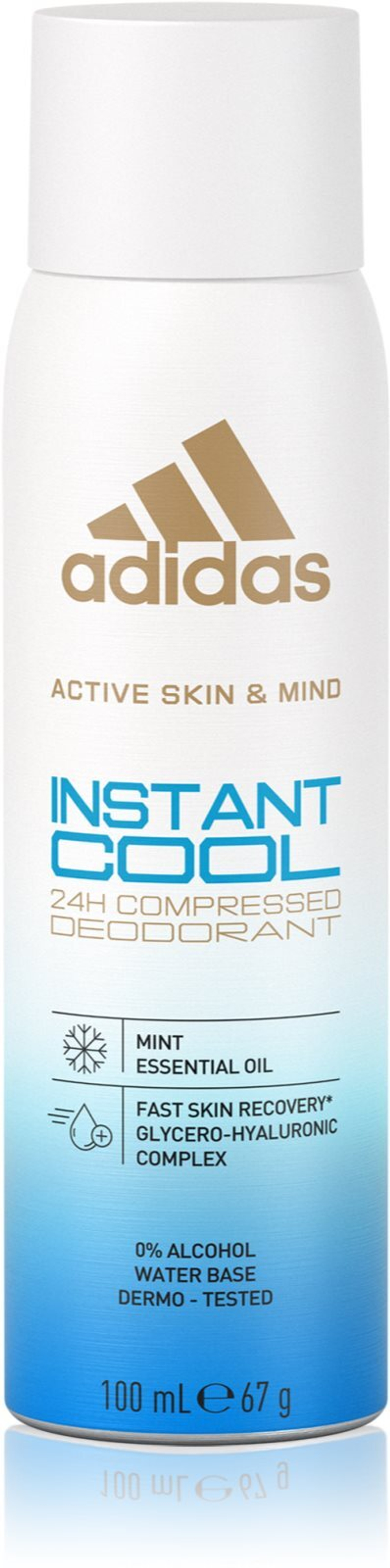 Adidas Instant Cool - спрей-дезодорант 24 часа /   100  ml  / GTIN 3616303443061