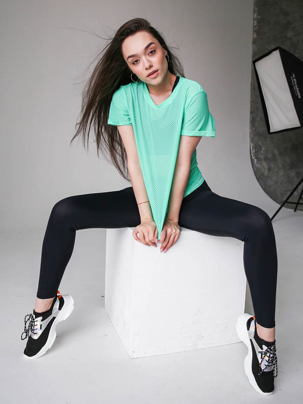Футболка сетка мятный T-shirt mesh mint