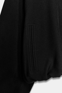 ZARA КУРТКА С ЗАСТЕЖКОЙ-МОЛНИЕЙ, ЧЕРНЫЙ