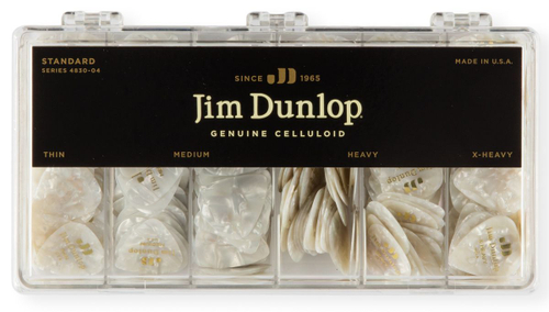 Dunlop 483004 Celluloid White Pearloid Display