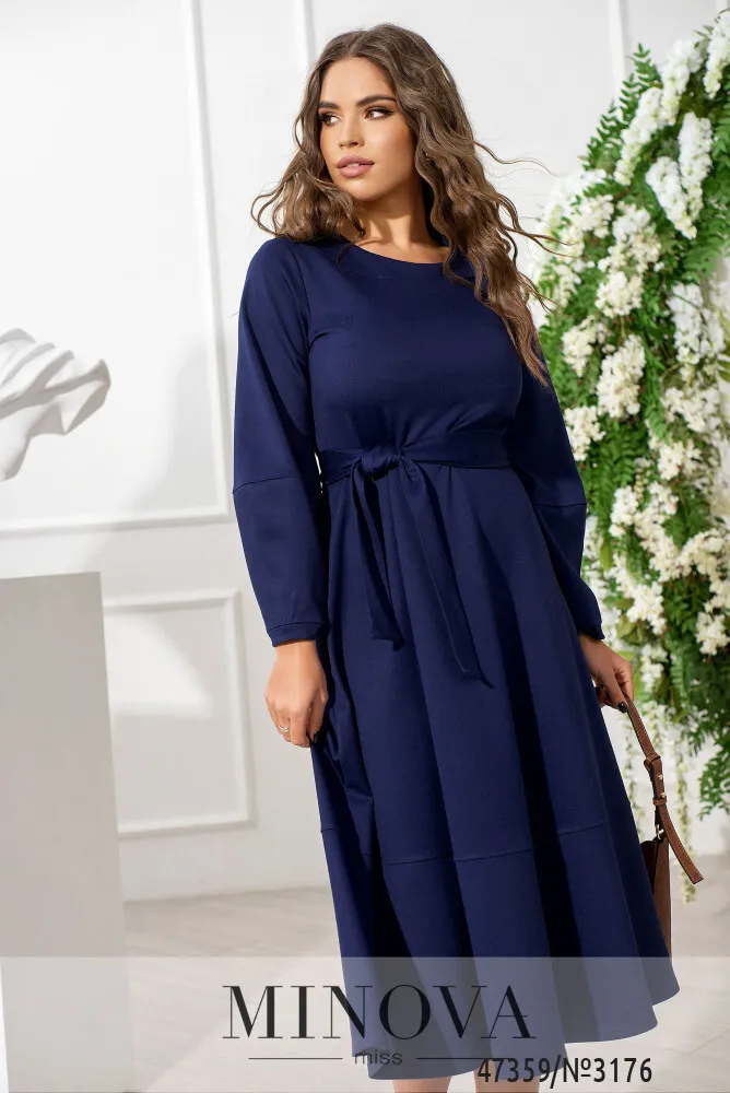 Платье 3176-синий Minova