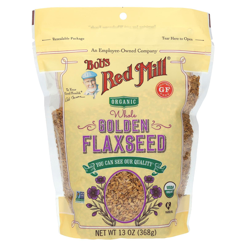 Bob's Red Mill, Органическое цельное золотое льняное семя, 13 унций (368 г)