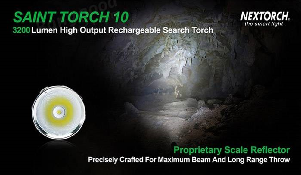 Фонарь Nextorch SAINT TORCH 10 поисковый, 3200 люмен