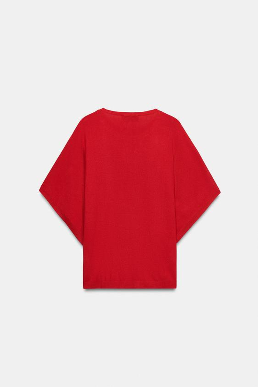 ZARA ТОП С ШИРОКИМИ РУКАВАМИ, КРАСНЫЙ