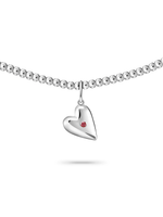 Двусторонняя подвеска Love с красным фианитом