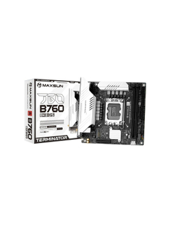MAXSUN MS-Terminator B760BKB D5 WIFI (Socket 1700, mATX, 2*DDR5(96Gb), DP/HDMI, 2*SATA3, 4*M.2, 1xPCI-Ex16/1*PCIEx4, 4*USB 2.0, 4*USB 3.2 5G, LAN 1*2.5G,  BT, Wi-Fi 6E, RTL)