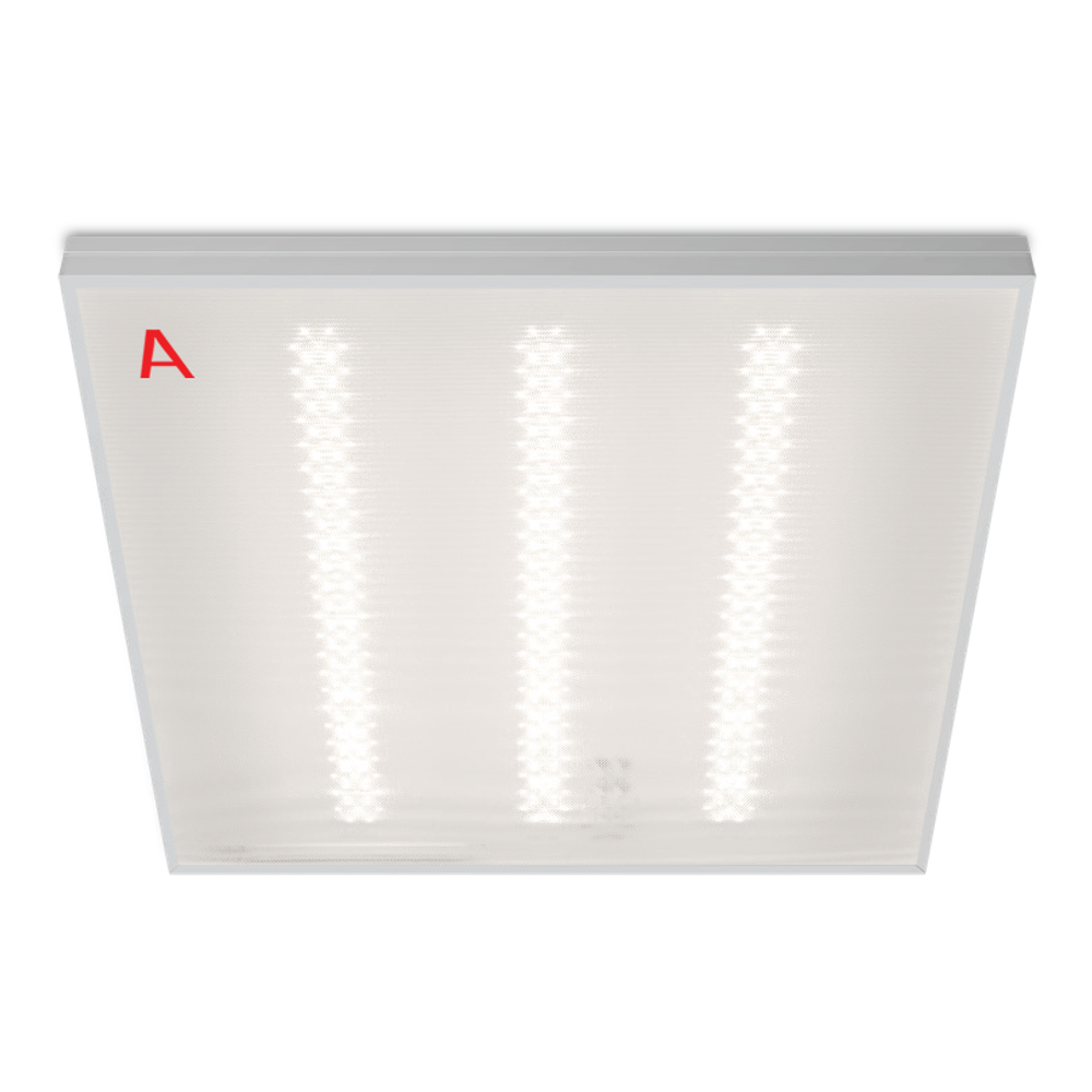 Светильник ОФИС ДВО01-042 с БАП EM1 27Вт 5000К IP40 Микропризма 3300лм 595х595х40мм WOLTA PRO