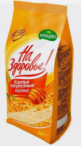 КУНЦЕВО ХЛОПЬЯ КУКУРУЗНЫЕ МЕДОВЫЕ 50ГР