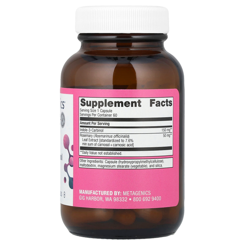 Metagenics, индол-3-карбинол, женское здоровье, 60 капсул