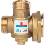 Термостатический смесительный клапан Stout G 1М-G 1 1/2F-G 1M 60°С