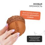 Игрушка Mr.Kranch для собак Орех с пищалкой 8,5*10 см коричневая с ароматом сливок