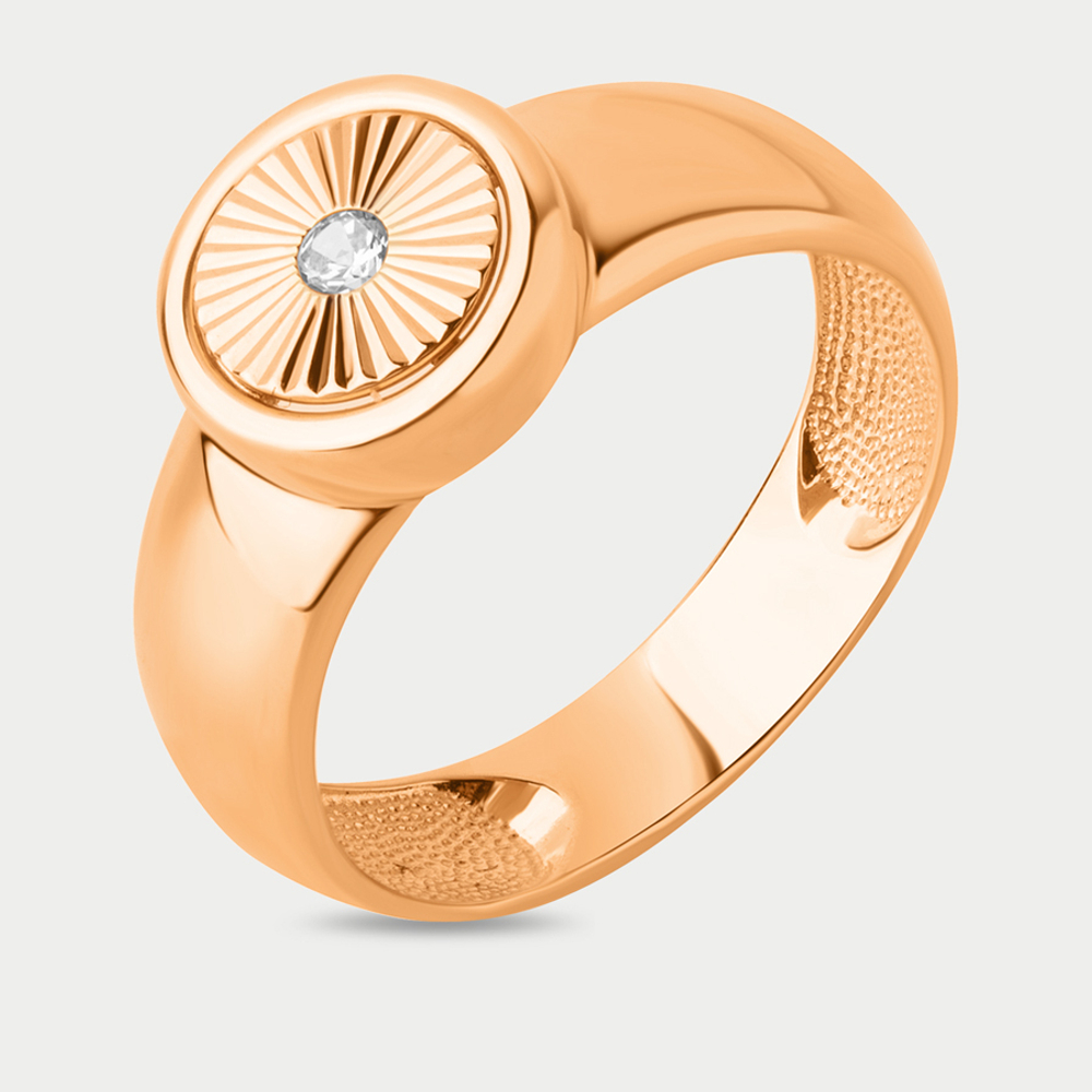 Кольцо для женщин из розового золота 585 пробы с фианитами (арт. 023651-1110)
