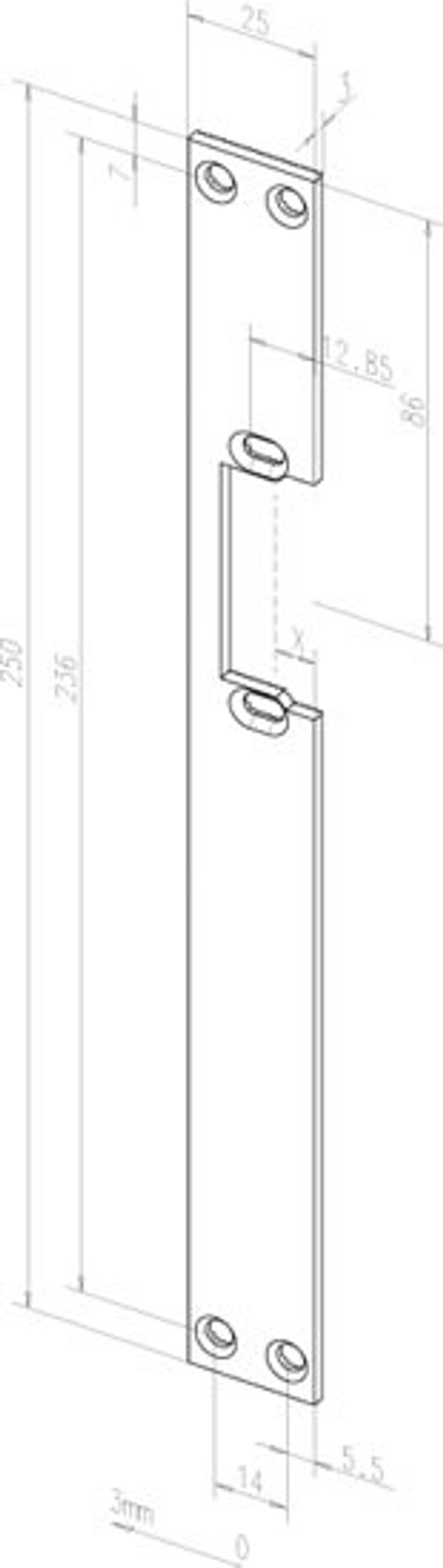 Плоская запорная планка effeff 052