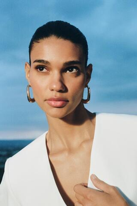 ZARA БЛЕЙЗЕР ОБЛЕГАЮЩЕГО КРОЯ БЕЗ ЛАЦКАНОВ, ЭКРЮ