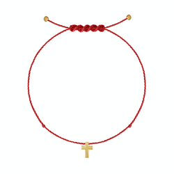 браслет «крестик» на красной нити