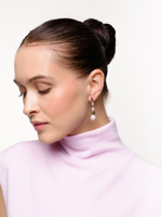 Серьги "Pearl charm green" с яшмой Silver