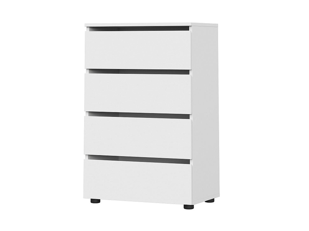 Токио комод 4 ящика / Белый текстурный