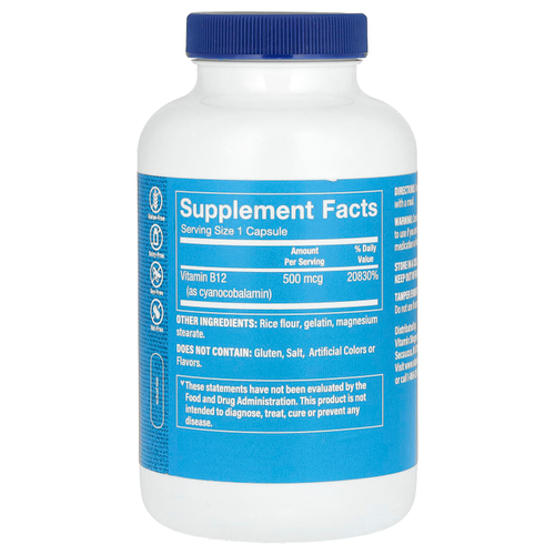 The Vitamin Shoppe, Витамин B12, 500 мкг, 300 капсул
