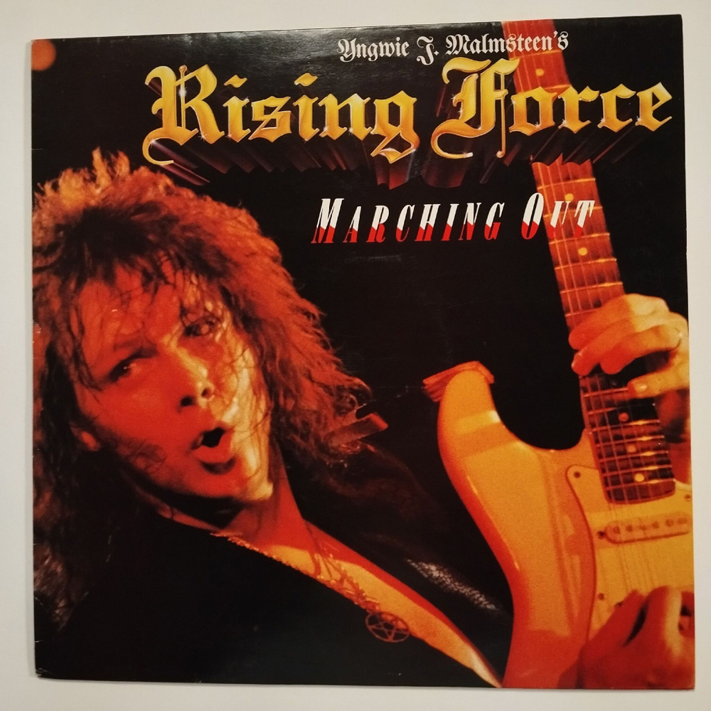 Винтажная виниловая пластинка LP Yngwie J. Malmsteens Rising Force Marching Out (UK 1985)