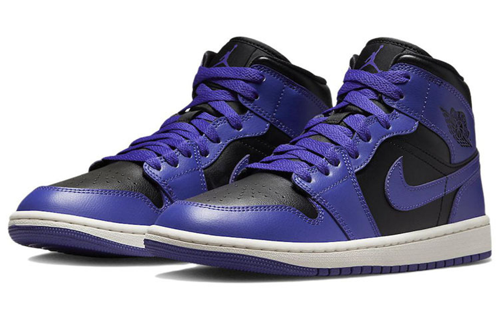 Кроссовки Jordan Air Jordan 1 Mid "Purple Black" (Женская размерная сетка)