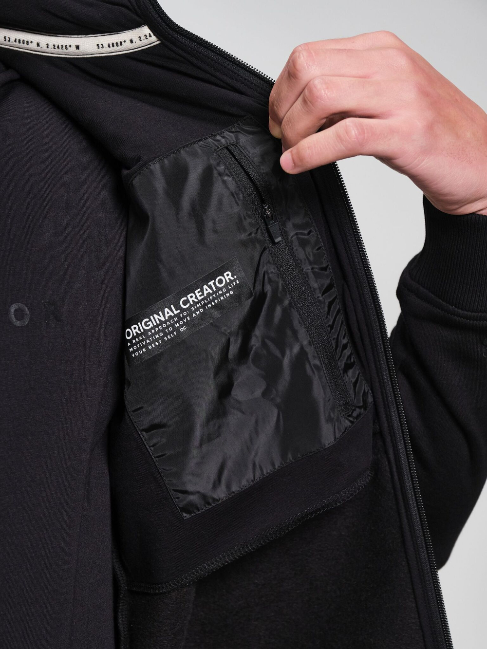 Толстовка мужская ORIGINAL CREATOR ZIP HOODIE, Черный