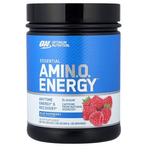 Optimum Nutrition, Незаменимые Amin.O. Energy®, голубая малина, 585 г (20,6 унции)