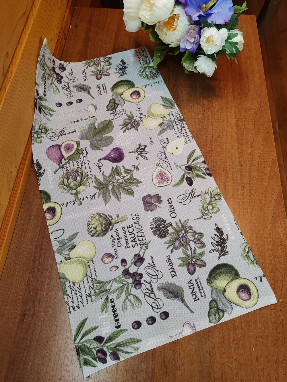 Набор кухонных полотенец, 3 шт , 37х75 см , вафельное