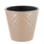 Горшок для цветов InGreen Manhattan D230мм, 5 л c дренажной вставкой, молочный шоколад