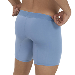 Мужские трусы боксеры удлиненные голубые Clever Moda VITAL LONG BOXER 112507